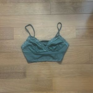 Lacey green crop top